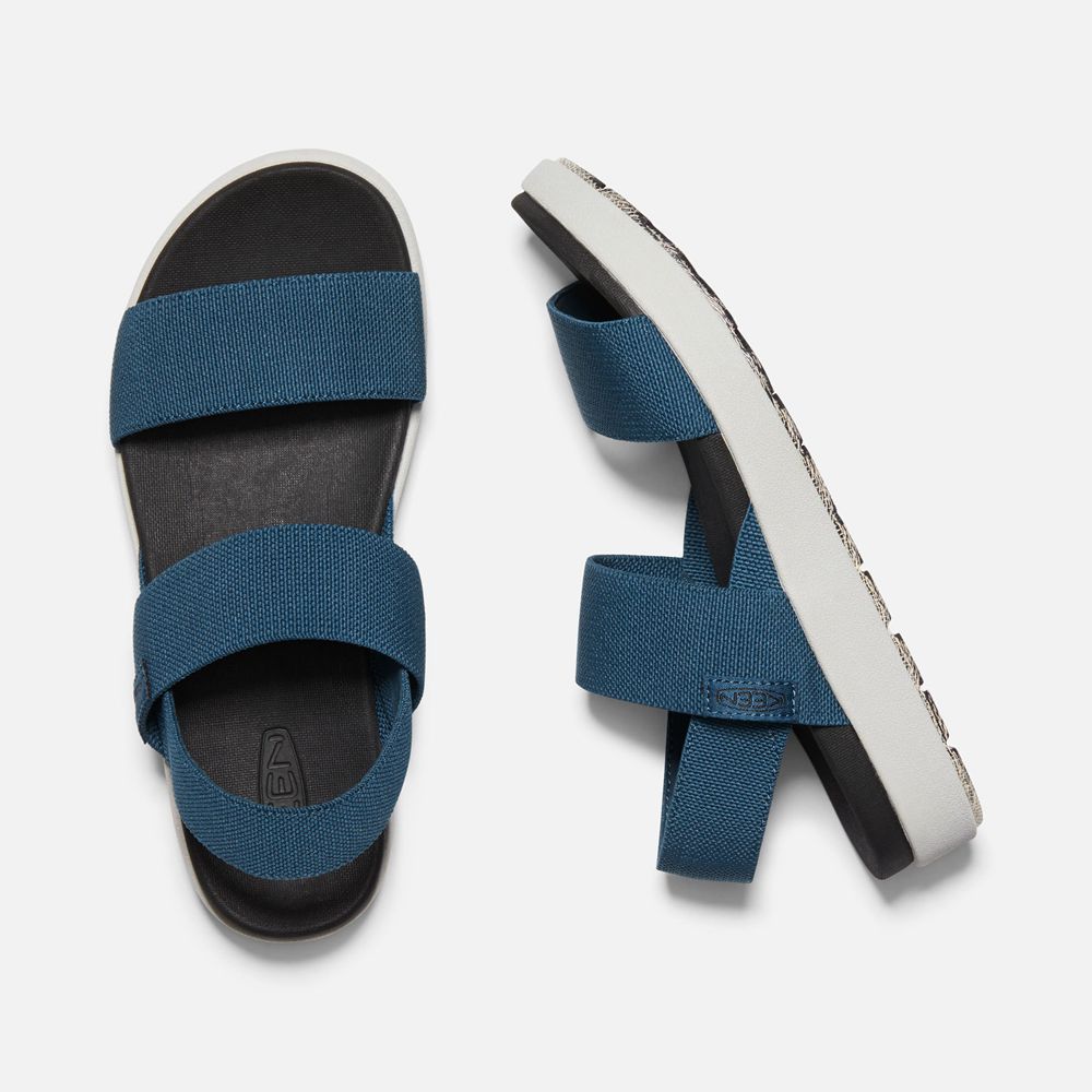 Sandalias de playa Keen Mexico Azules/Negros - Mujer Elle Backstrap - FW3890512